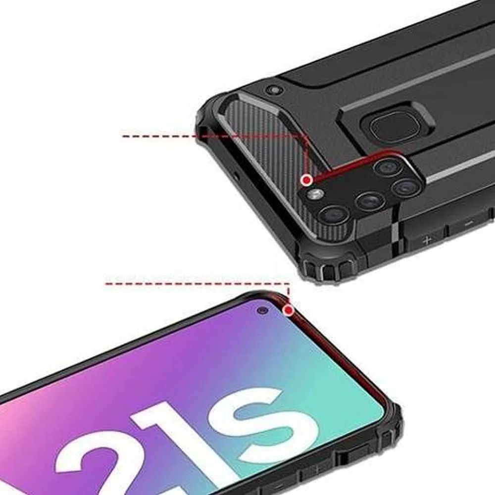 Samsun Galaxy A21S Forcell hybrid armor tok fekete  - 8