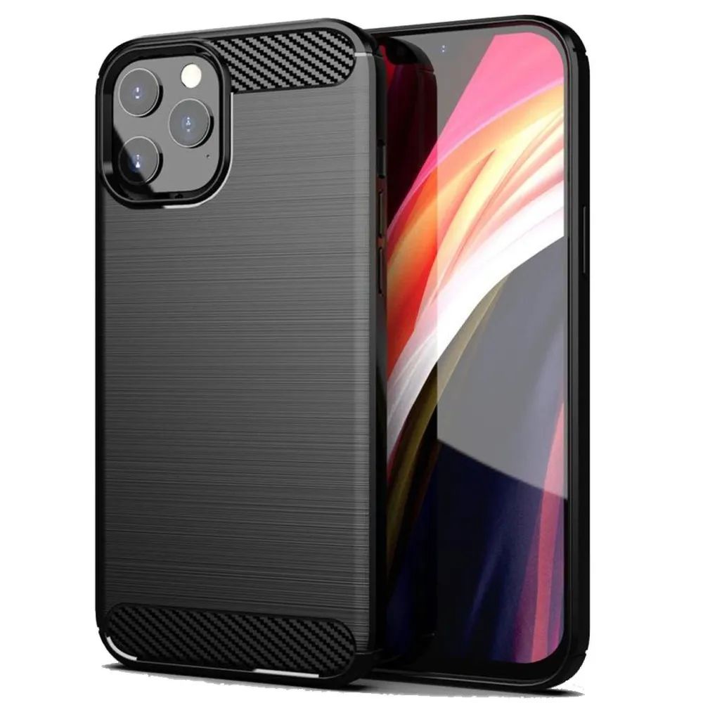 iPhone 11 Pro Forcell carbon mintás tok fekete
