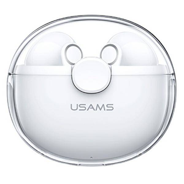 USAMS TWS BU Bluetooth 5.1 vezeték nélküli fülhallgató fehér