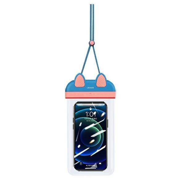 USAMS YD010 vízálló telefontok  7'' kék/rózsaszín (FSD1001)