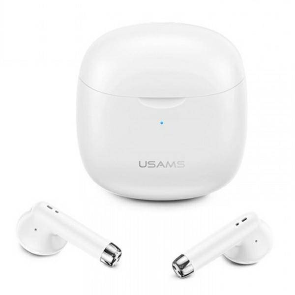 USAMS TWS IA Bluetooth 5.0 vezeték nélküli fülhallgató fehér (US-IA04)