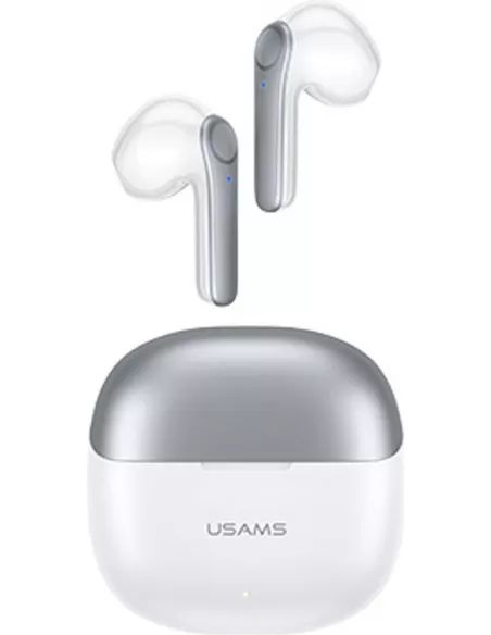 USAMS TWS XH Bluetooth 5.1 vezeték nélküli fülhallgató, mikrofon fehér (BHUXH02)