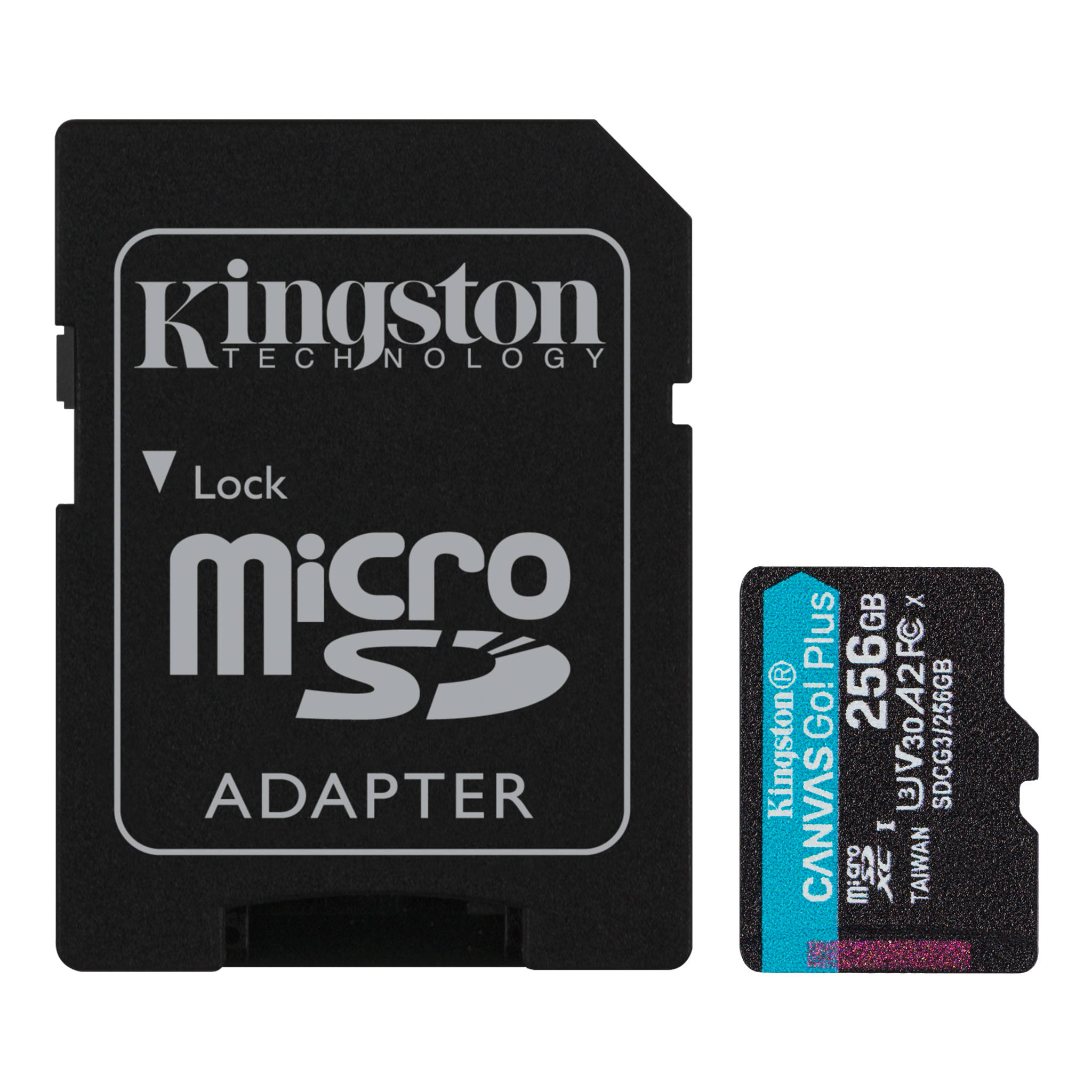 Kingston Memóriakártya microSDXC 256GB Canvas Go Plus 170R A2 U3 V30 + Adapter (SDCG3/256GB)