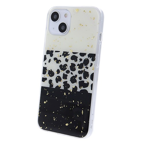 iPhone 12/12 Pro Gold Glam tok leopárd mintás
