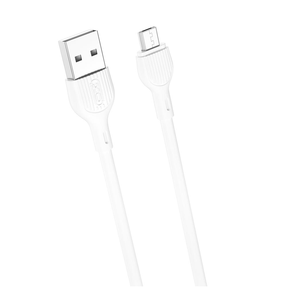 XO NB200 USB - micro USB kábel 2 m 2.1 A fehér