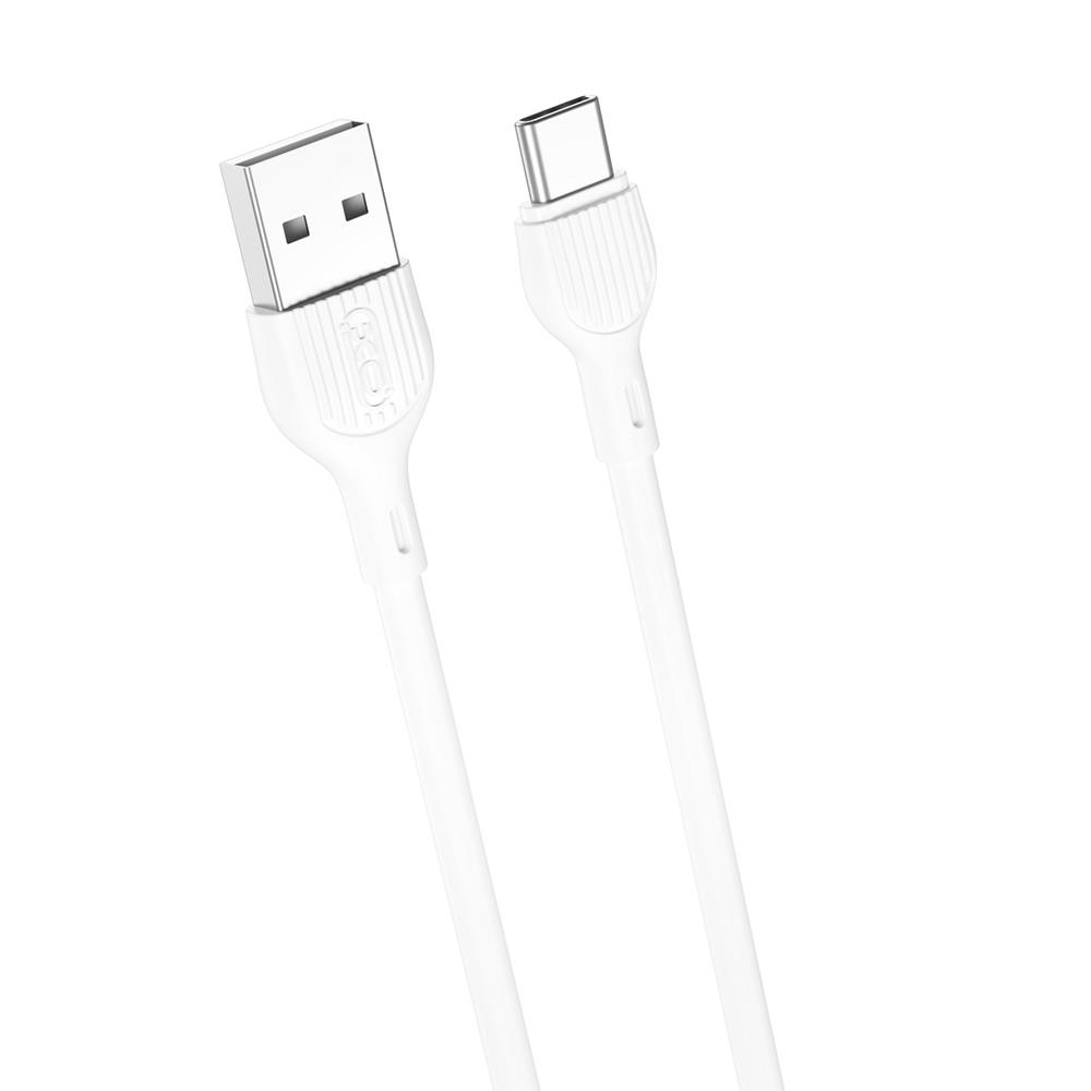 XO NB200 USB - USB-C kábel 1 m 2.1 A fehér