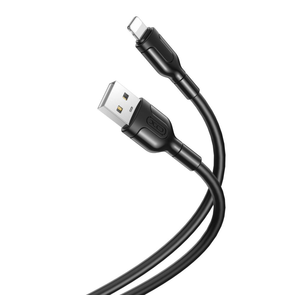 XO NB212 USB - Lightning kábel 1 m 2,1 A fekete