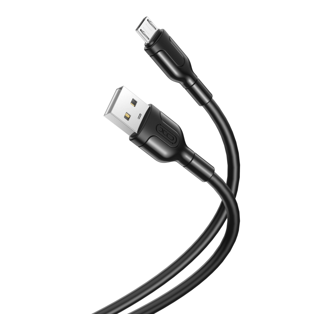 XO NB212 USB - microUSB kábel 1 m 2,1 A fekete