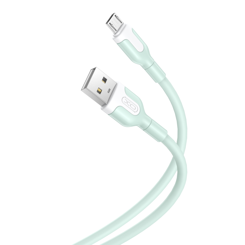XO NB212 USB - microUSB kábel 1 m 2,1 A zöld