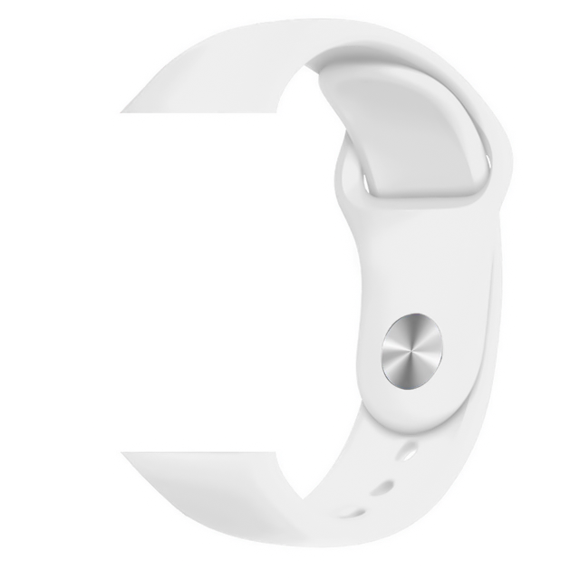 Apple Watch 3/4/5/6/7/SE (38/40/41mm) szilikon óraszíj fehér színű Alphajack