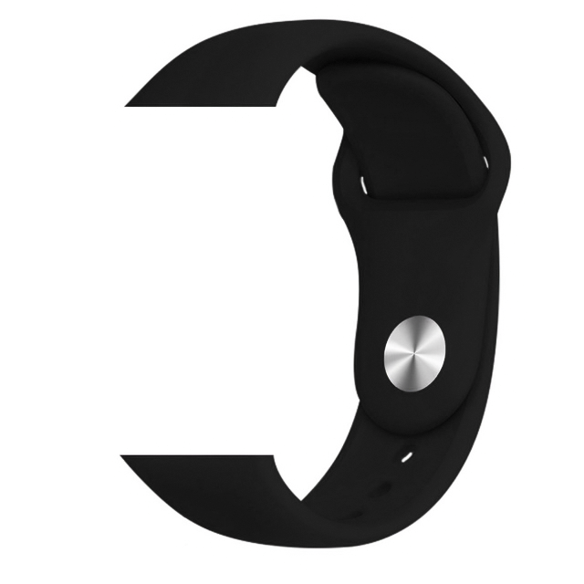Apple Watch 4/5/6/7/8/SE (38/40/41mm) szilikon óraszíj fekete színű Alphajack