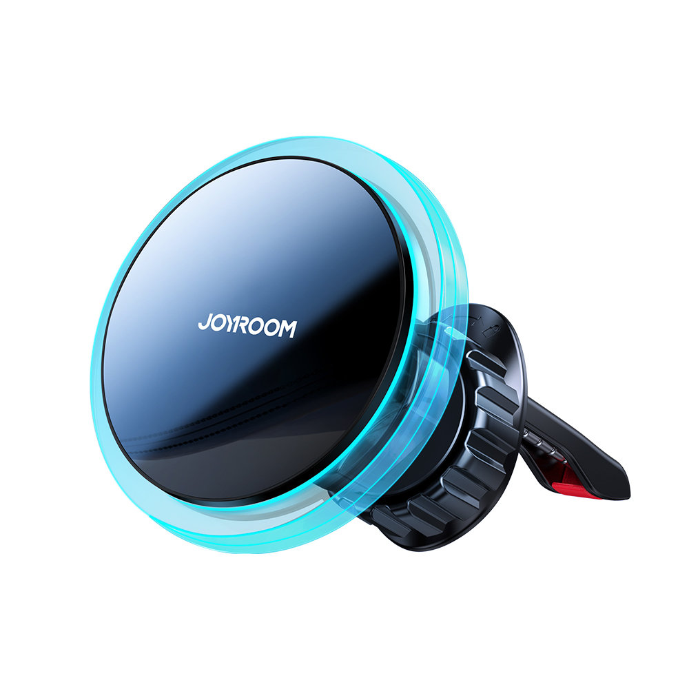 Joyroom autós tartó Qi vezeték nélküli indukciós töltéssel 15 W (MagSafe kompatibilis) szellőzőrácshoz ezüst (JR-ZS291)