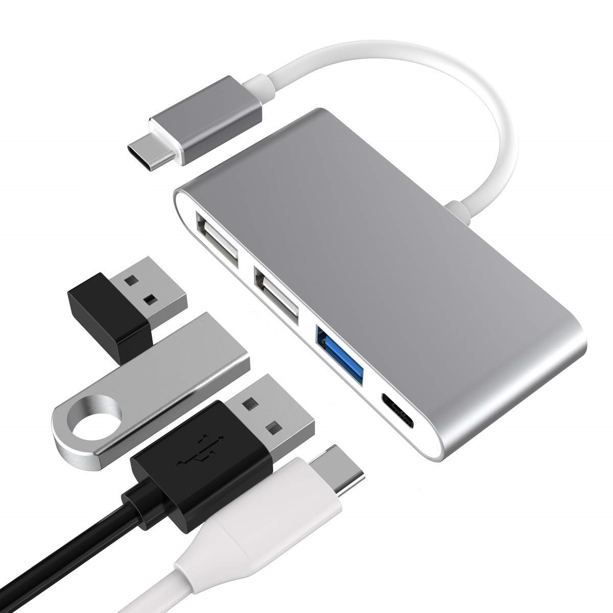 RayCue 4 az 1-ben USB Type C Hub USB 3.0 , MacBook-hoz