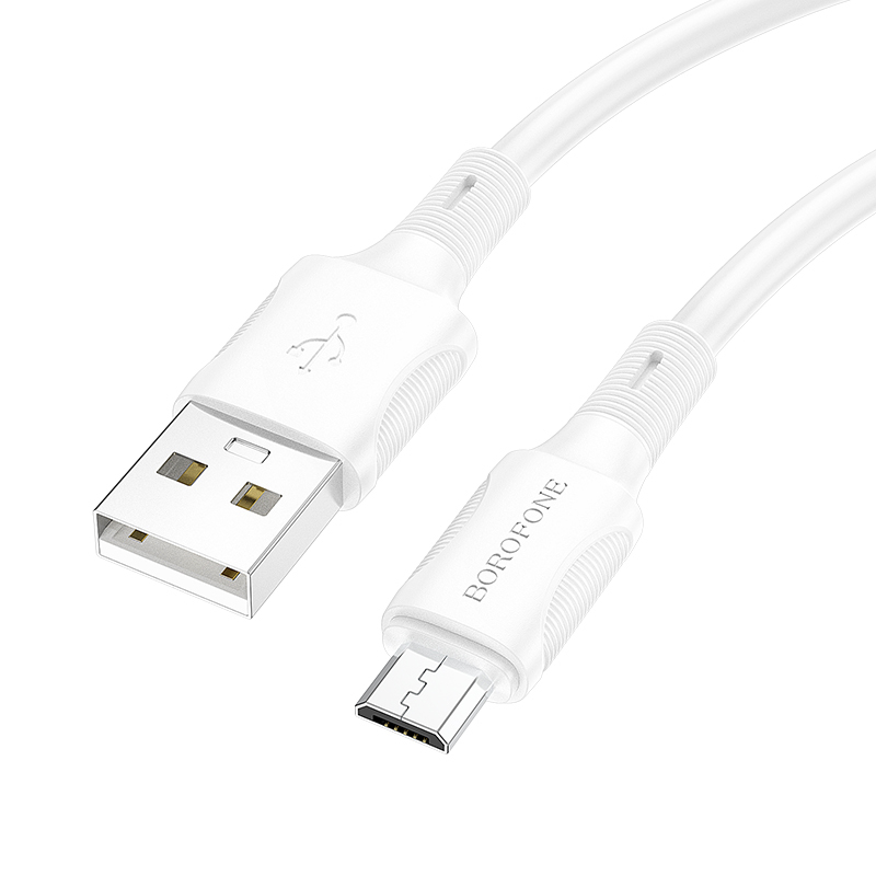 Borofone Succeed BX80 USB - microUSB kábel 2.4A 1m fehér