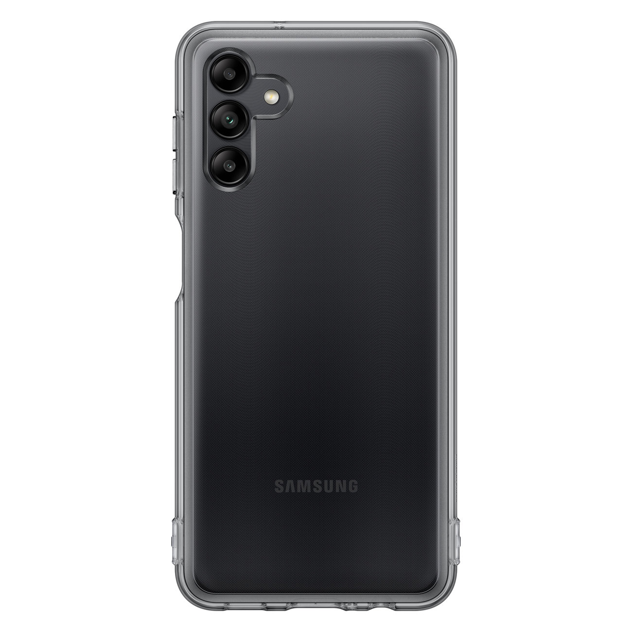 Samsung Galaxy A04S Samsung Soft Clear gyári szilikon tok fekete (EF-QA047TBEGWW)