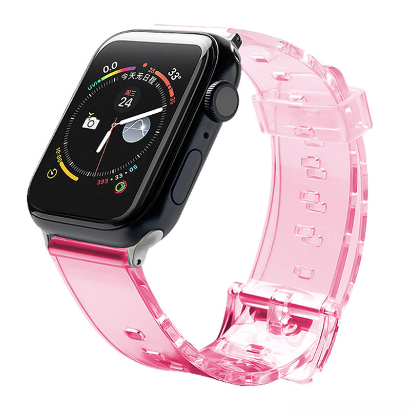 Apple Watch 4/5/6/7/8/SE (38/40/41mm) Strap Light Silicone óraszíj piros