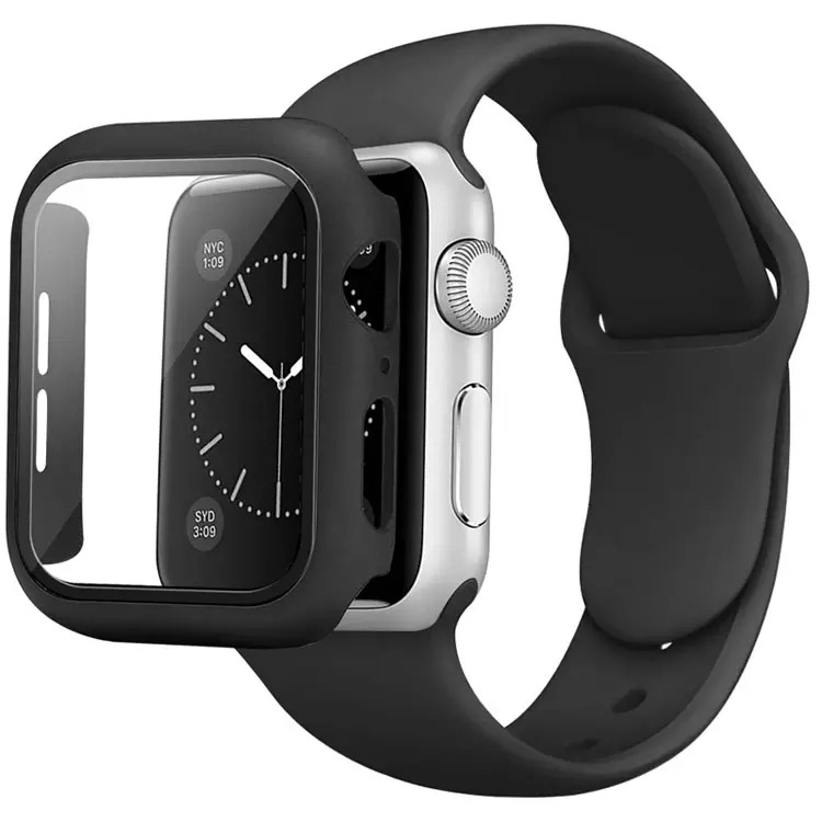 Apple Watch 38mm szilikon óraszíj és tok fekete