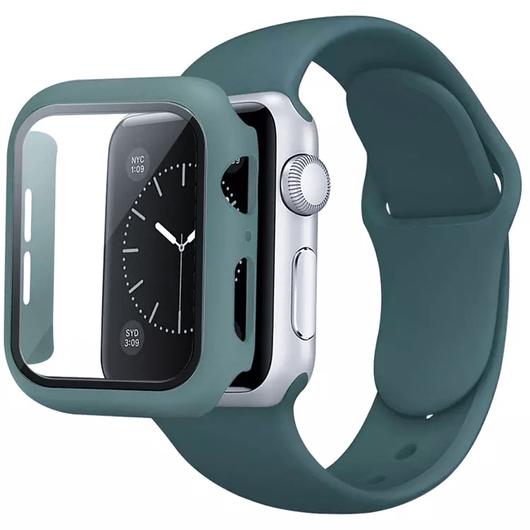 Apple Watch 44mm szilikon óraszíj és tok zöld