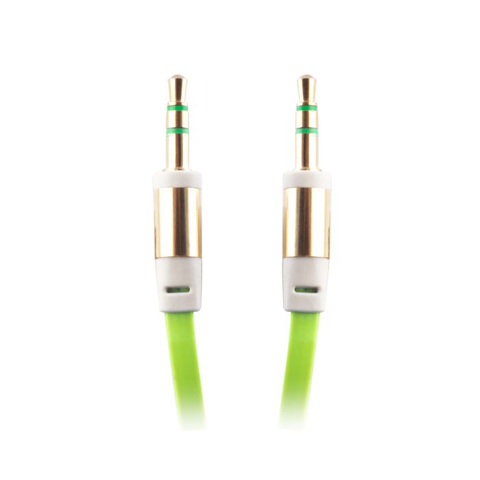 Audiokábel jack 3.5mm - jack 3.5 mm 1m zöld