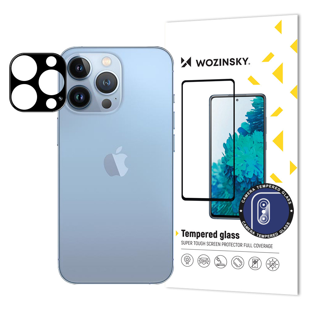iPhone 14 Pro/ 14 Pro Max Wozinsky Full Camera Glass 9H kameralencse védő üvegfólia fekete