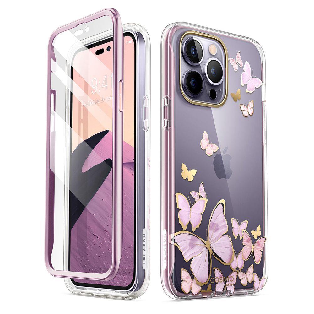 iPhone 14 Pro Max Supcase Cosmo tok lila pillangós
