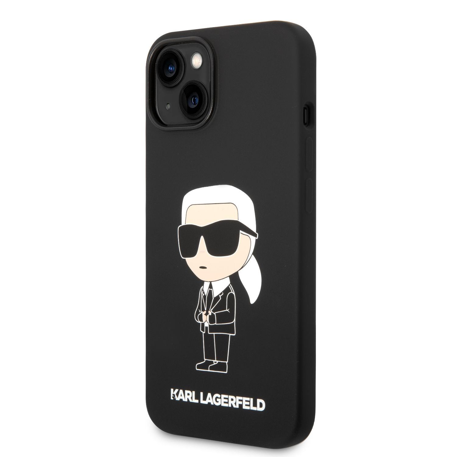 iPhone 15 Plus Karl Lagerfeld KLHCP15MSNIKBCK Liquid Silicone Ikonik NFT tok fekete