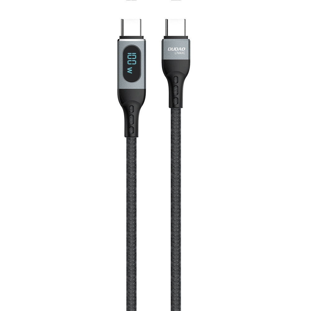 Dudao USB Type C - USB Type C kábel gyorstöltés PD 20W 1m fekete (L7MaxC)