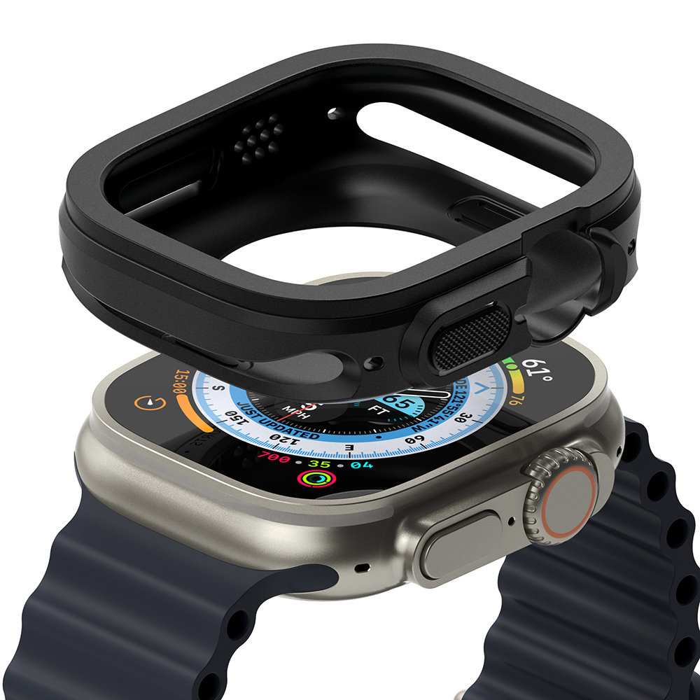 Apple Watch Ultra 49mm Ringke Air Sports gél TPU tok fekete