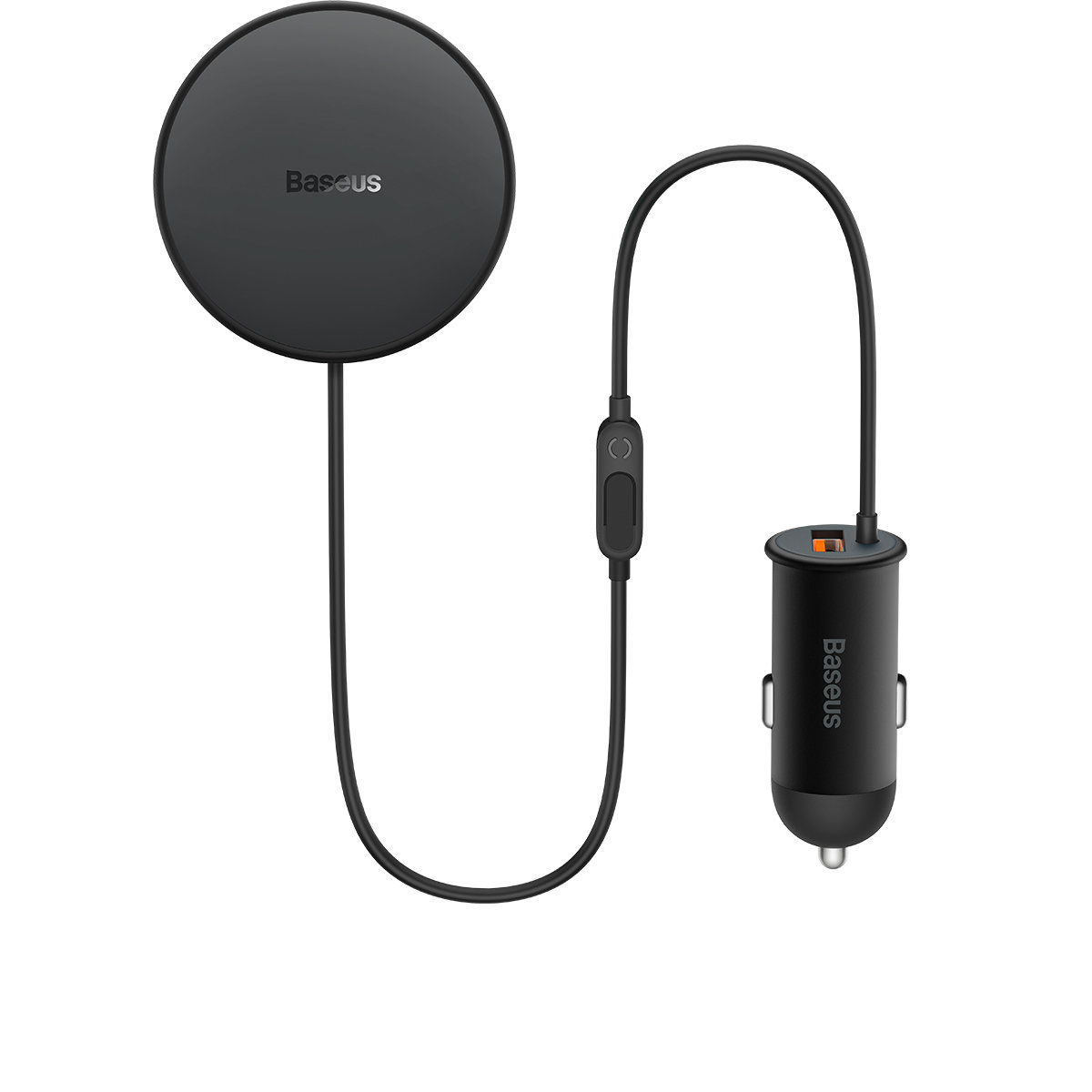 Baseus vezeték nélküli autós töltő MagSafe 15W-os szellőzőnyíláshoz való tartóval + USB-A 25W fekete (CW01)