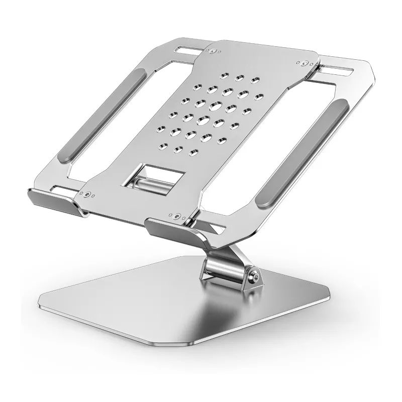 Tablet, laptopállvány asztali szürke fém (T3) állítható, dönthető