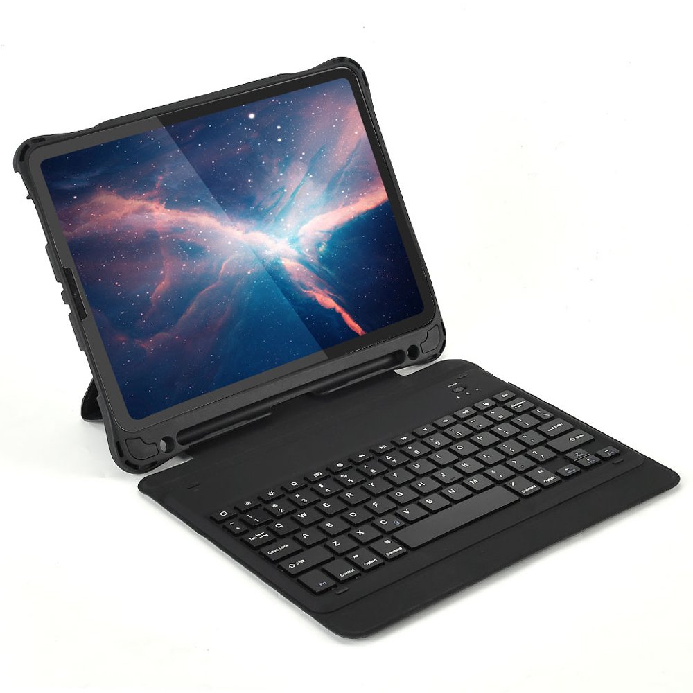 iPad Pro 11'' 2021/2020/2018 Choetech Keyboard tok vezeték nélküli Bluetooth billentyűzettel fekete ANGOL