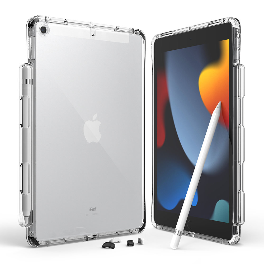 iPad 10.2'' 2021/2020/2019 Ringke Fusion PC és TPU tok átlátszó-fekete