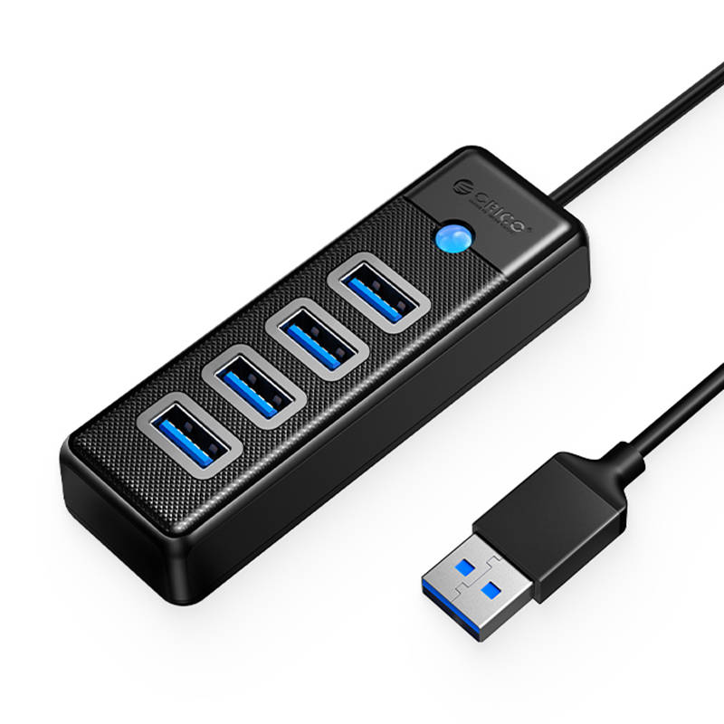 Orico USB HUB elosztó adapter - 4x USB 3.0, 5 Gbps, 0.15m (fekete)