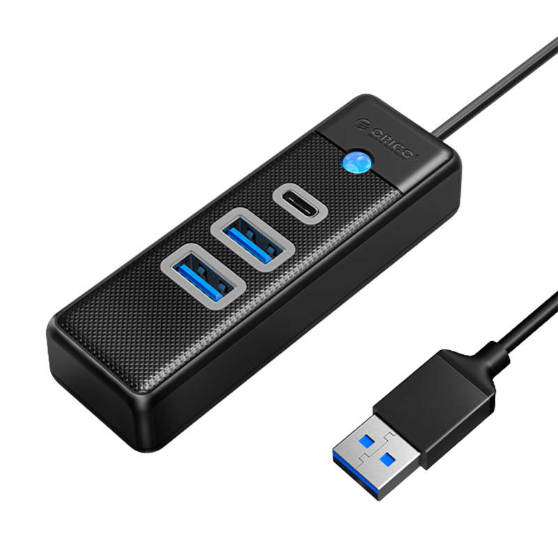 Orico USB HUB elosztó adapter - 2x USB 3.0 + USB-C, 5 Gbps, 0.15m (fekete)