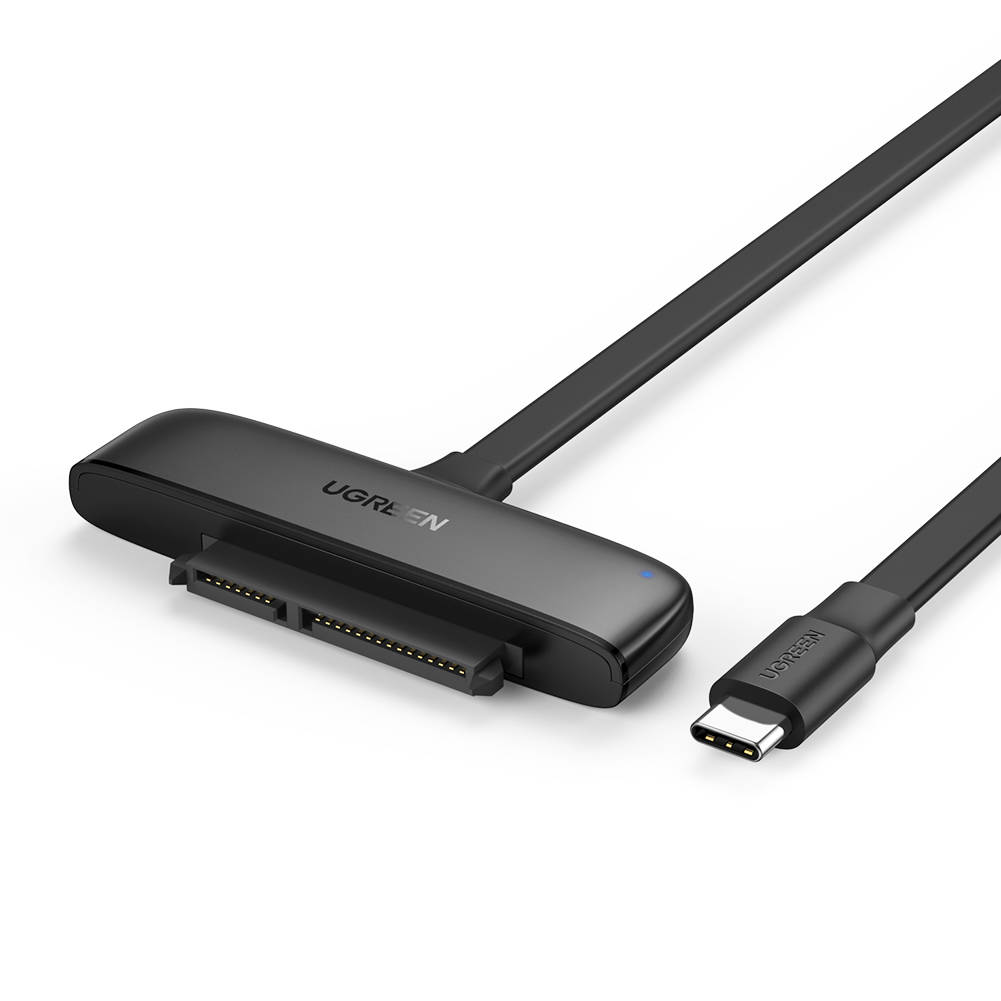 Ugreen USB-C 3.0 adapter SATA 2.5'' meghajtóhoz, OTG, 50 cm (fekete)