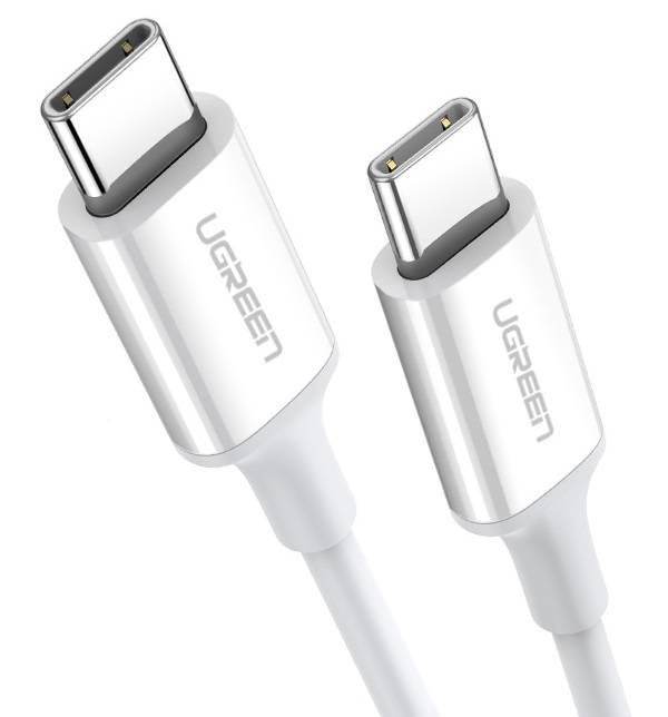 Ugreen US264 USB-C - USB-C kábel, 60W, 0.5m (fehér)