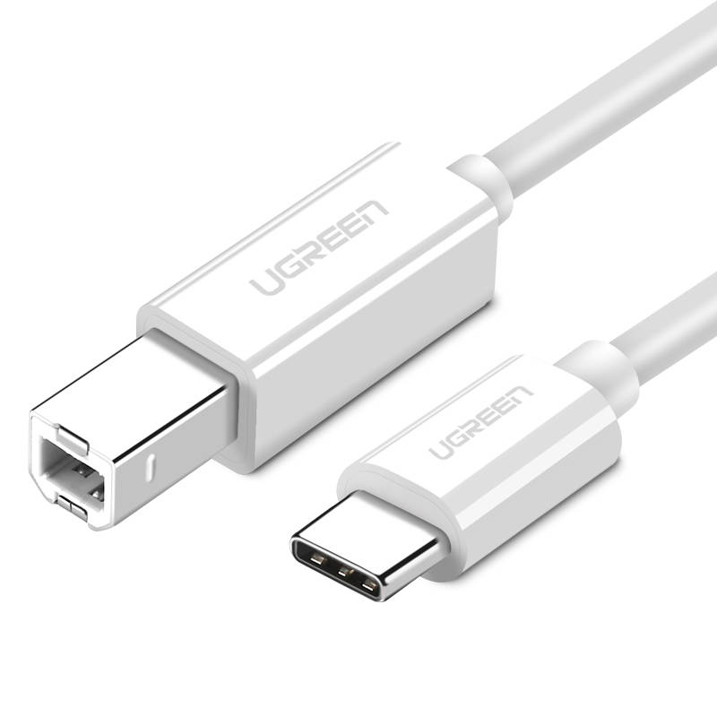 Ugreen US241 CB USB 2.0 kábel nyomtatóhoz, nyomtató kábel 1,5m (fehér)