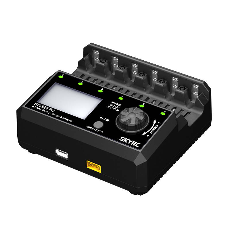 SKYRC NC2500 Pro AA / AAA akkumulátor töltő USB QC3.0 gyorstöltő porttal