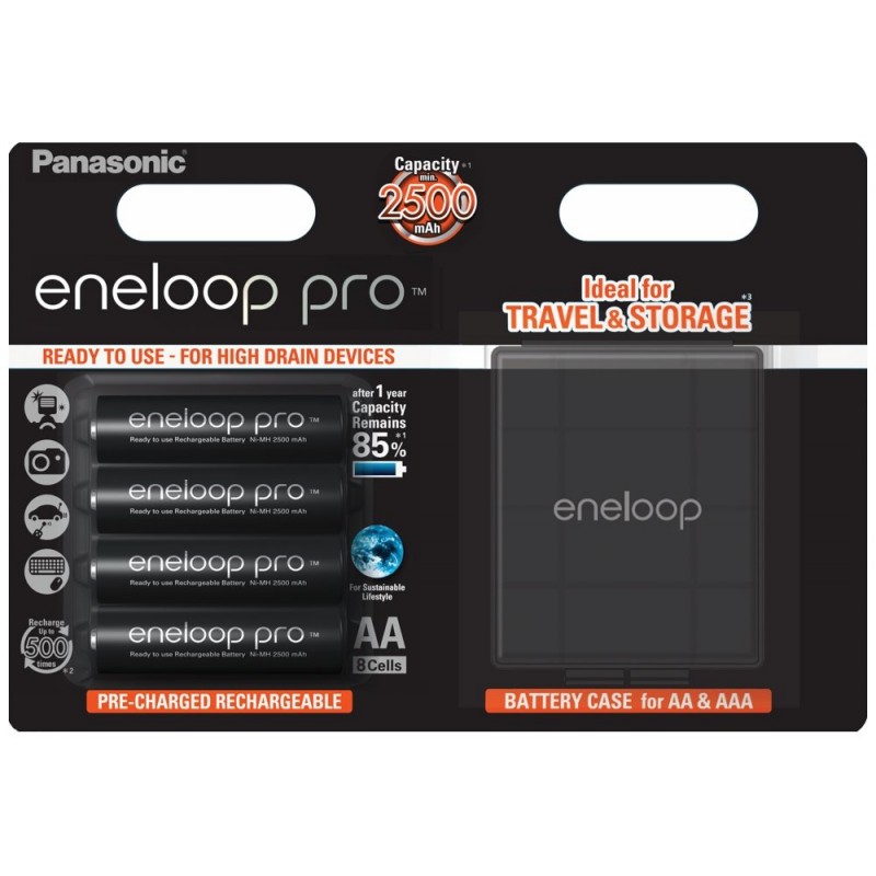 Panasonic Eneloop PRO R6/AA 2500mAh akkumulátor - 4 db bliszter + doboz