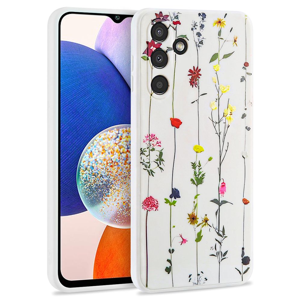 Samsung Galaxy A34 5G Tech-Protect Mood tok virágkert mintás fehér