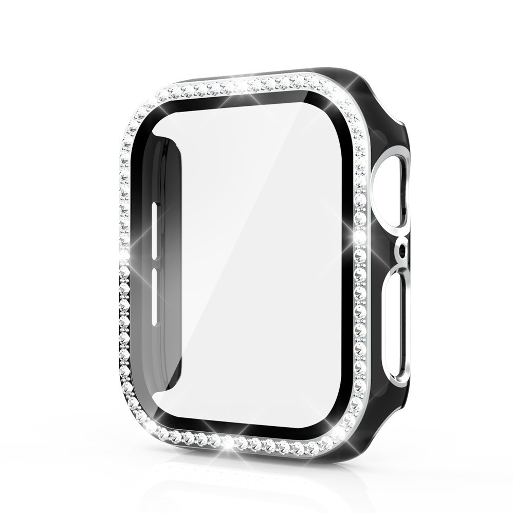 Apple Watch 45mm Diamond tok kijelzővédővel fekete-ezüst