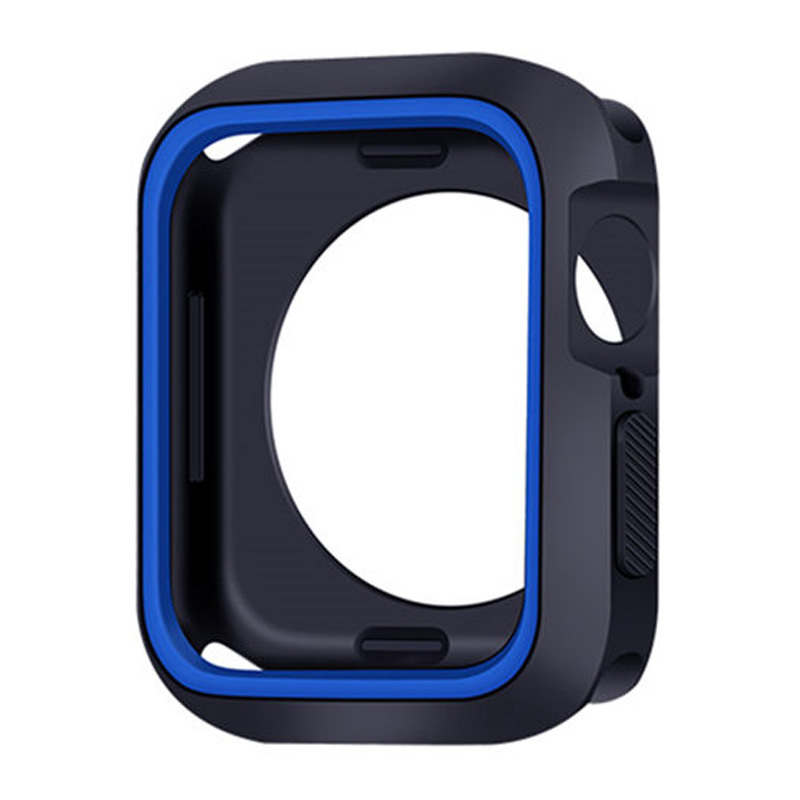 Apple Watch 45mm szilikon tok fekete-kék
