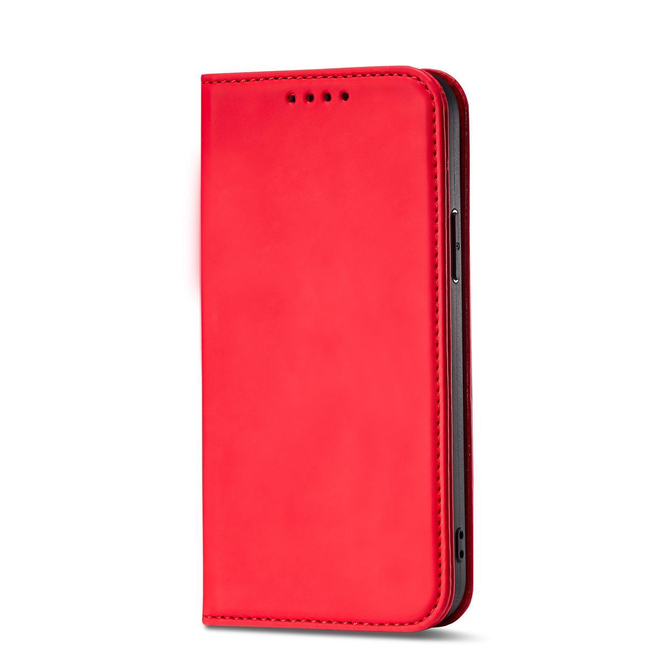 Samsung Galaxy A34 5G Mágneses Card fliptok piros
