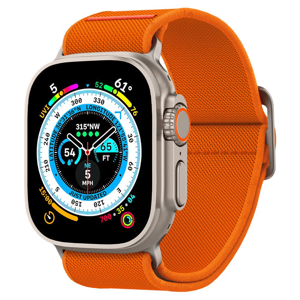 Apple Watch 4/5/6/7/8/SE/Ultra (42/44/45/49 mm) Spigen Fit Lite óraszíj narancs