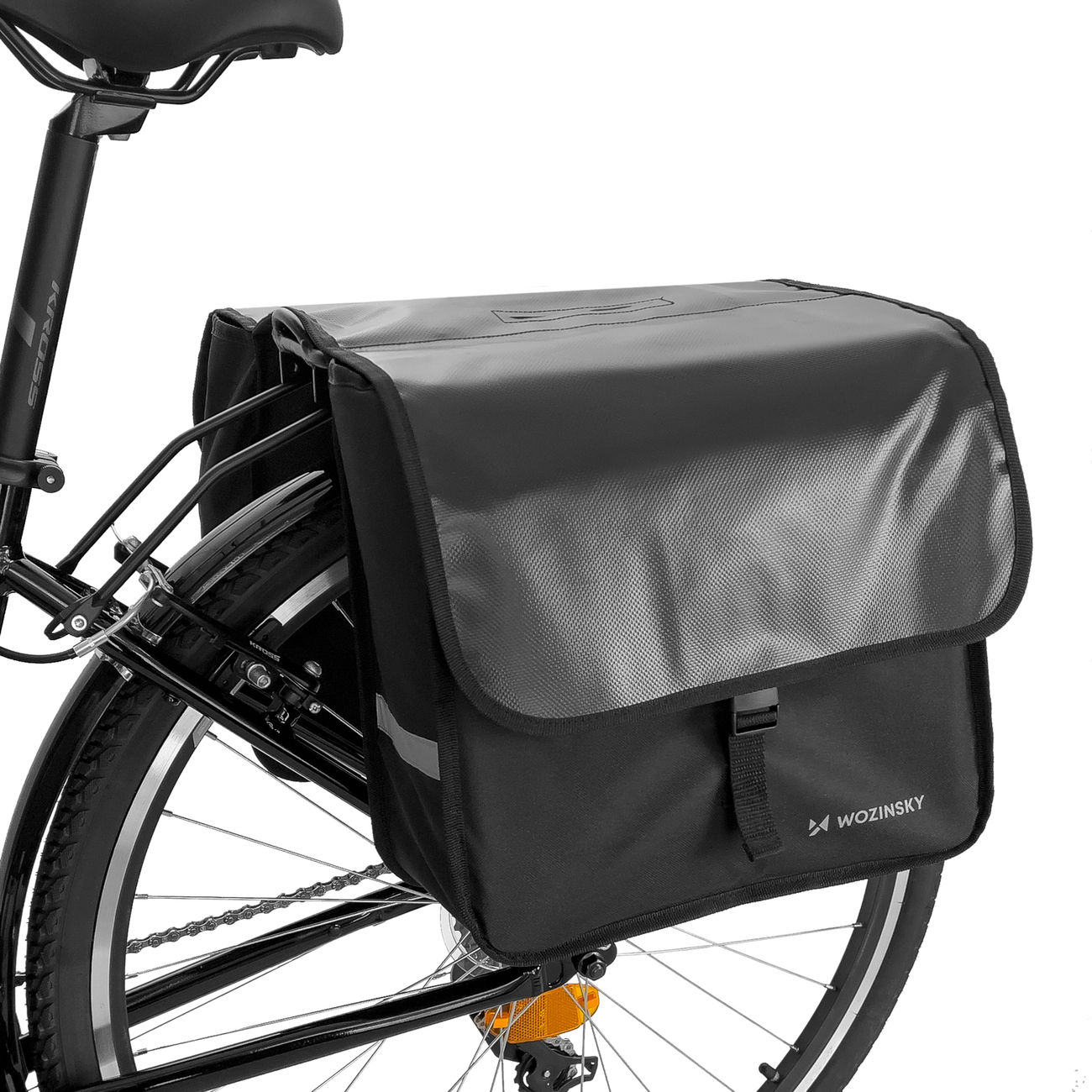 Wozinsky biciklis/kerékpáros táska 28L fekete (WBB34BK)