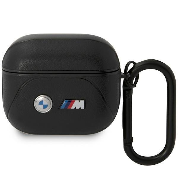 AirPods 3 BMW BMA322PVTK Leather Curved Line tok fekete