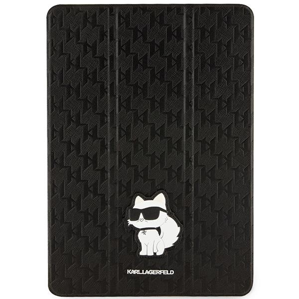 iPad 10.9'' Karl Lagerfeld KLFC11SAKHPCK Saffiano Monogram Choupette Folio Magnet Allover tok fekete