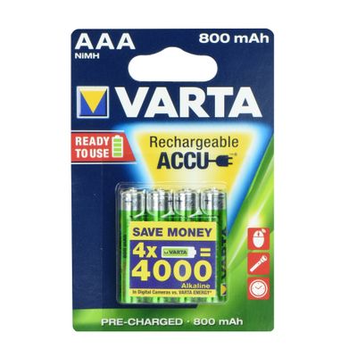 VARTA Újratölthető elem R3 800 mAh használatra kész
