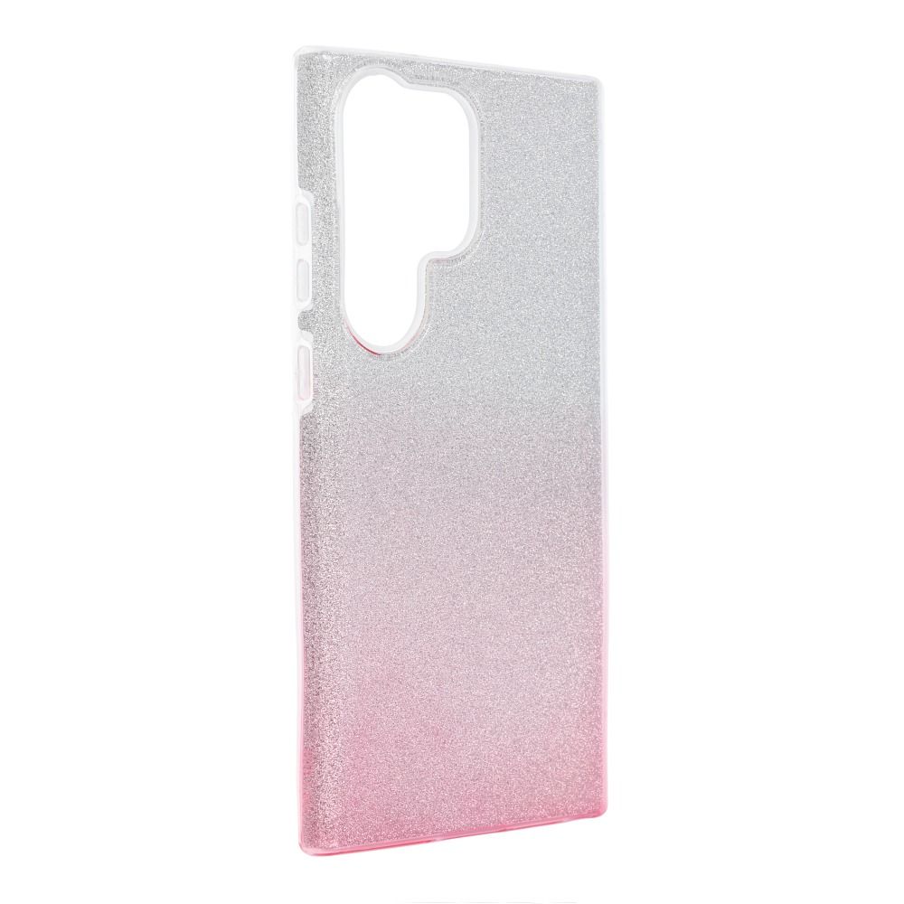 Samsung Galaxy S23 Ultra Forcell Shinning tok átlátszó/rózsaszín