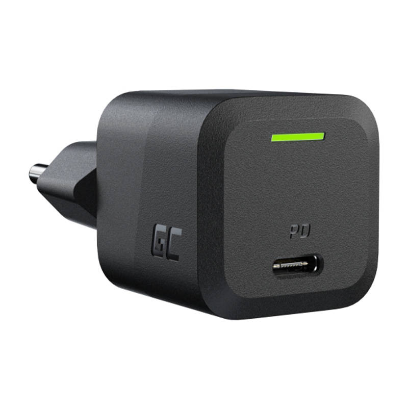 Green Cell PowerGan hálózati töltő adapter USB-C 33W, GaN, GC (fekete)